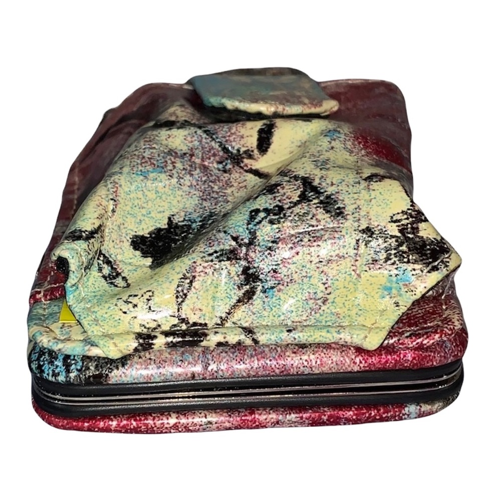 Splattered Multicolored Wallet with Hidden Strap - Picture 4 of 7